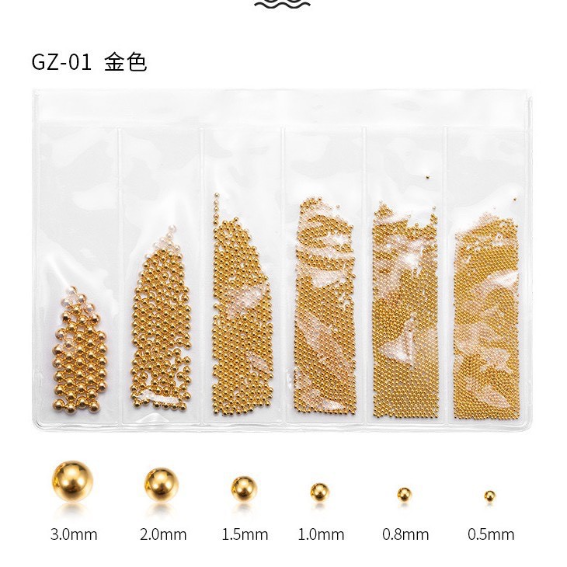 美甲6種規格混裝小鋼珠