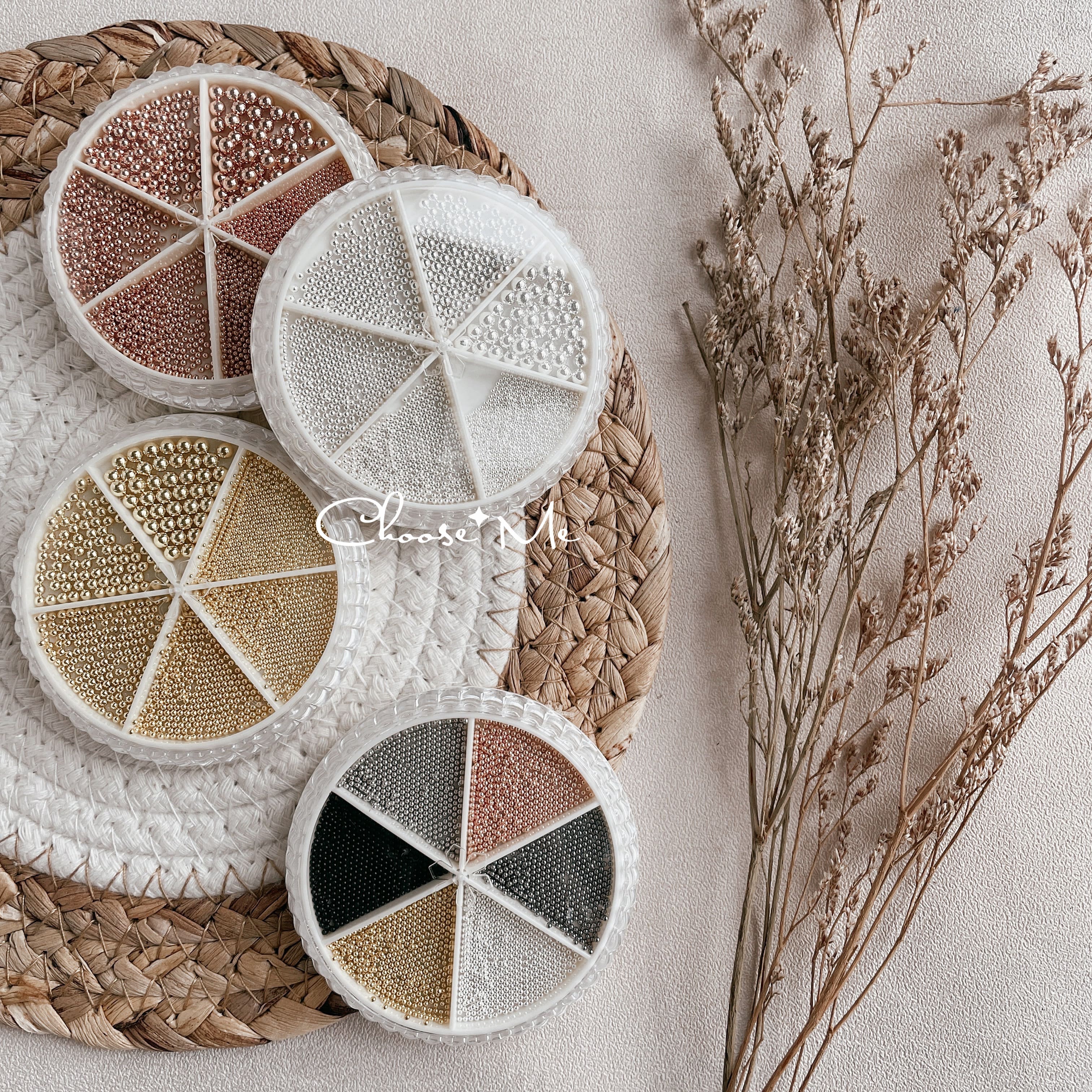 美甲6格混裝鋼珠/4款可選