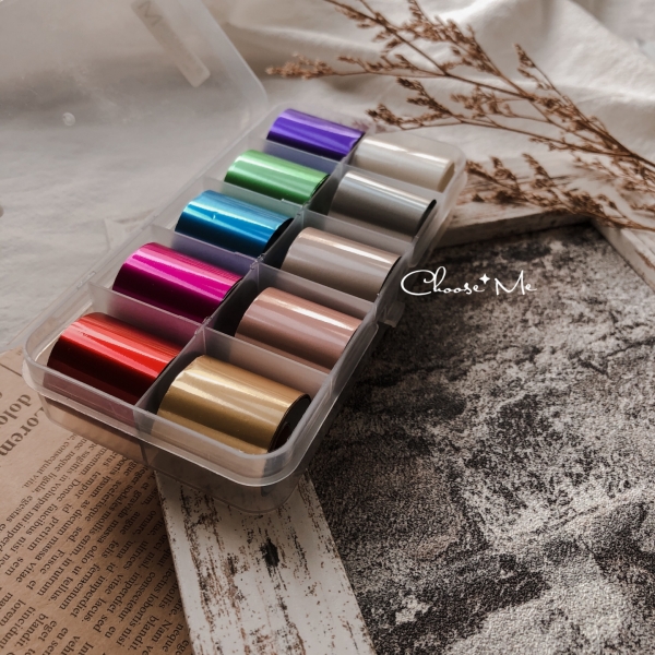 美甲素材 10格星空轉印貼-短版/隨機出貨