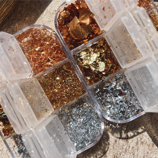 超閃超薄金箔/金箔絲線(彩箔L) 【錫箔貼 金箔 銀箔 美甲素材 雙色金箔 美甲工具】